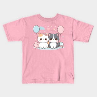 Cat couples Kids T-Shirt